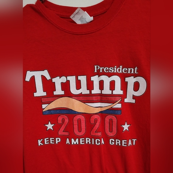 Gildan Men's T Shirt Medium President Trump 2020 Keep America Great - Picture 2 of 3
